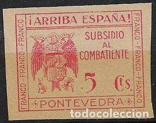 Sellos: Guerra Civil, SELLO LOCAL, Pontevedra, PONTEVEDRA, FESOFI n&ordm; 16 (*)