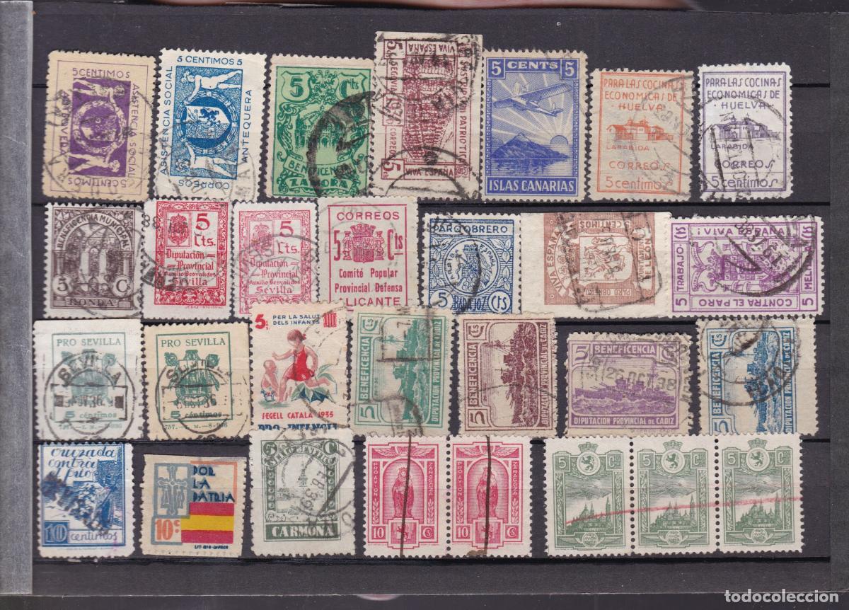 Sellos: FC-216- Guerra Civil . Lote 29 VI&Ntilde;ETAS Usadas
