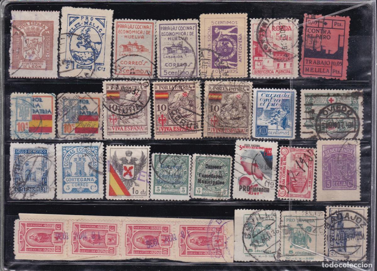 Sellos: FC-217- Guerra Civil . Lote 29 VI&Ntilde;ETAS Usadas