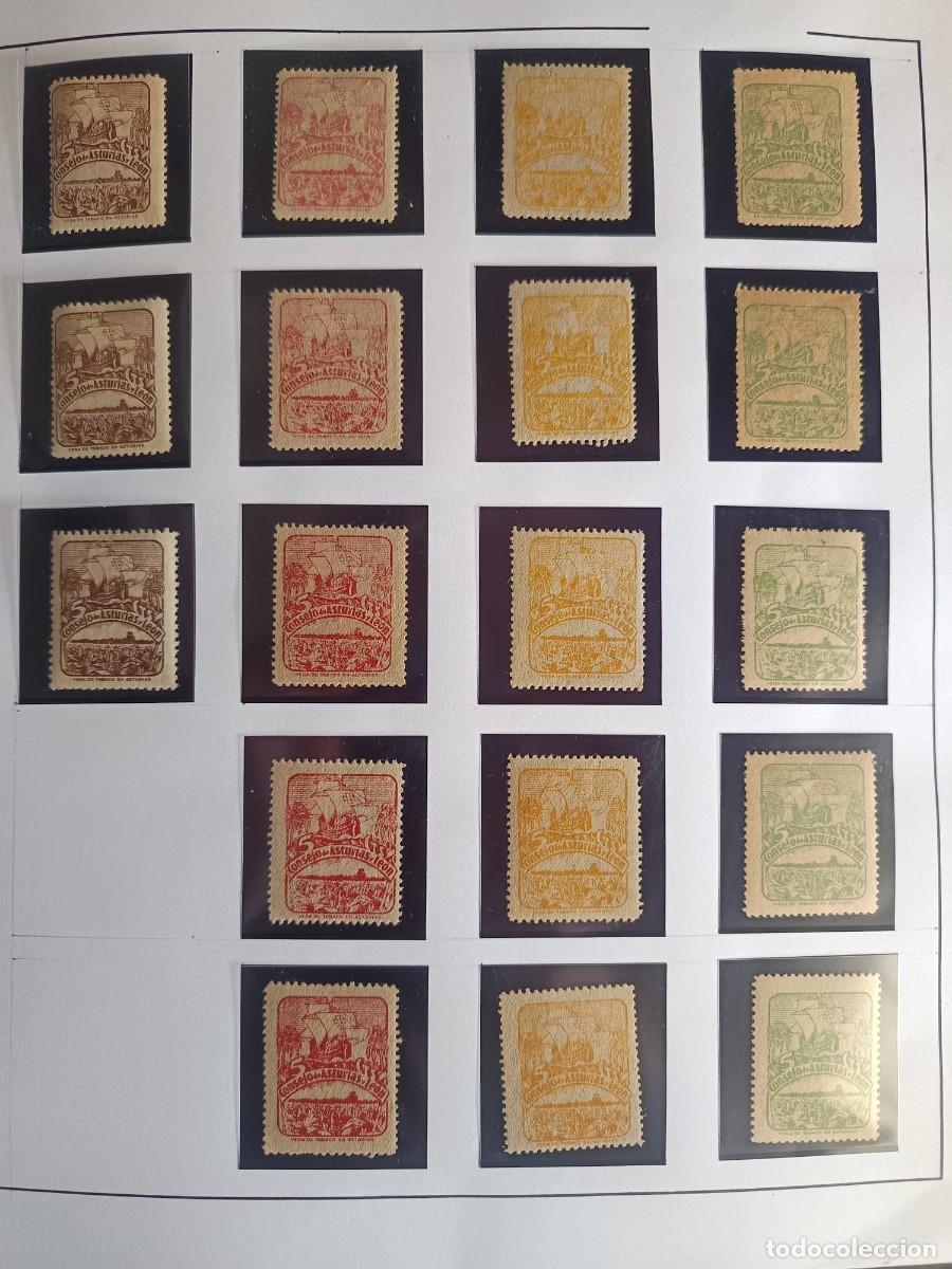 Sellos: CONSEJO DE ASTURIAS Y LE&Oacute;N 1937, sin fijasellos**