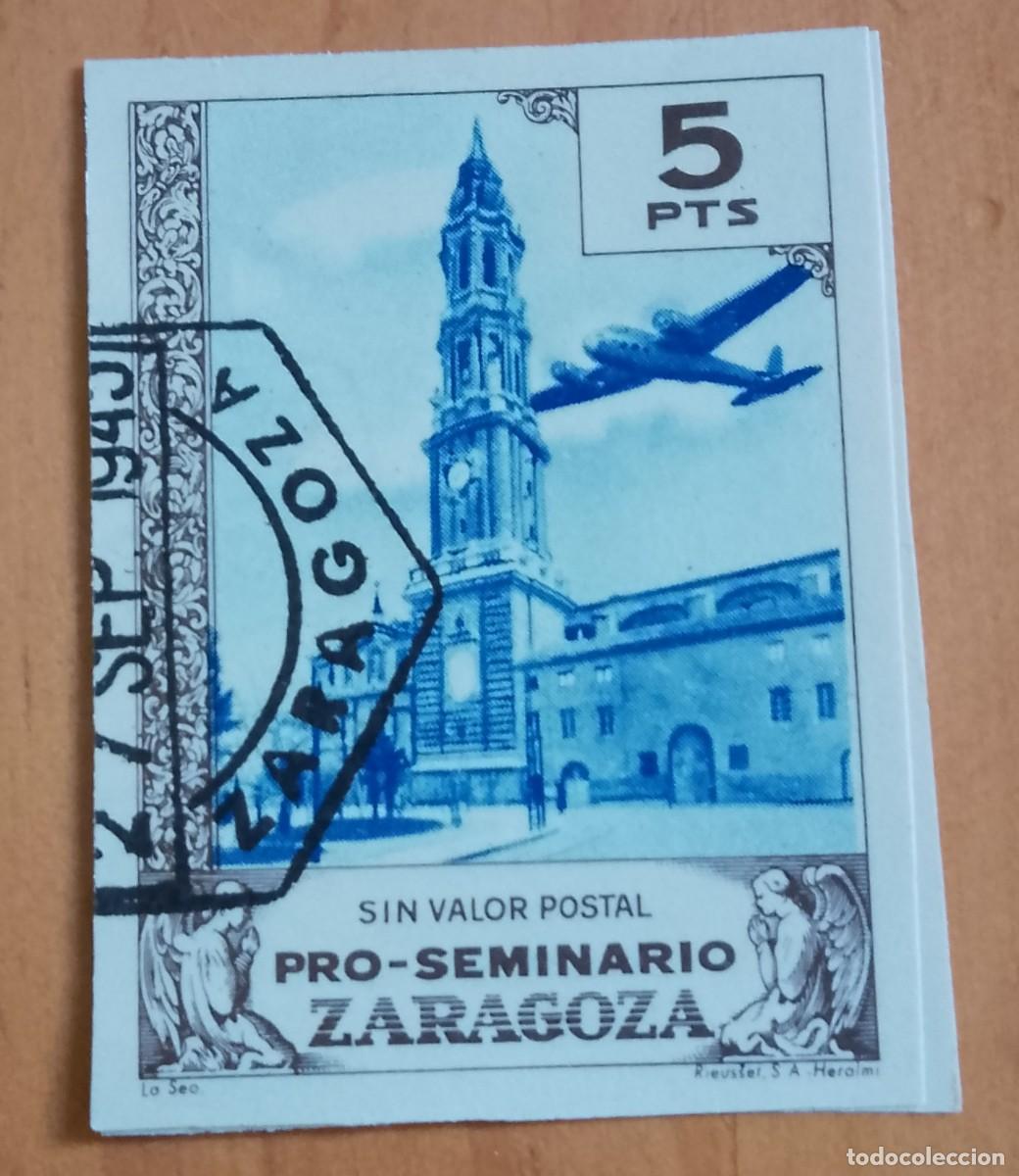 Sellos: 5 PTS - PRO-SEMINARIO ZARAGOZA - SIN VALOR POSTAL - LA SEO