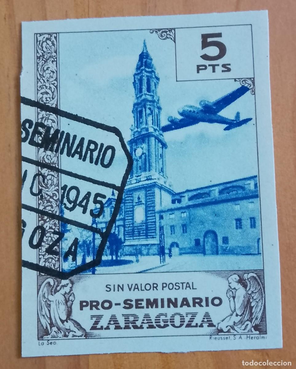 Sellos: 5 PTS - PRO-SEMINARIO ZARAGOZA - SIN VALOR POSTAL - LA SEO