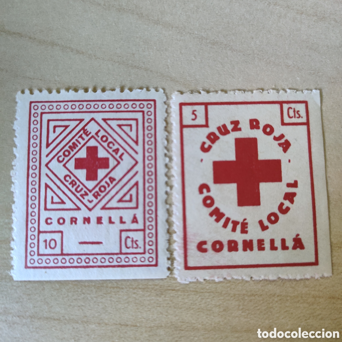 Sellos: Cpx Barcelona Cornell&aacute; Cruz Roja comit&eacute; Local