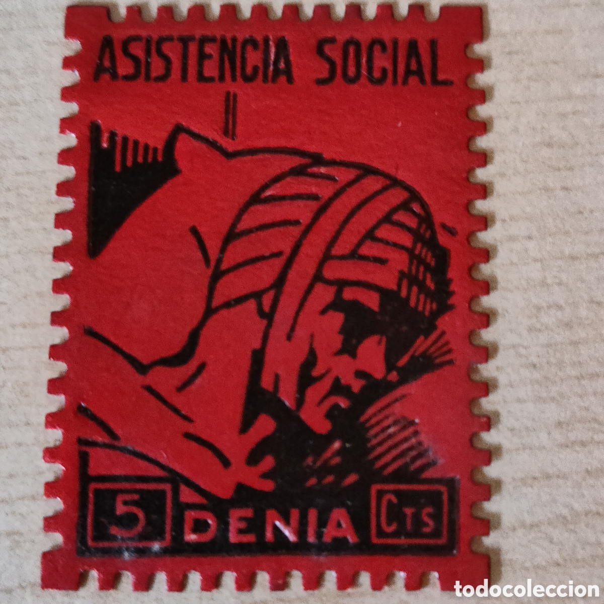 Sellos: a26 Alicante Denia 5 cts Asistencia Social Allepuz 30 tipo II GG451