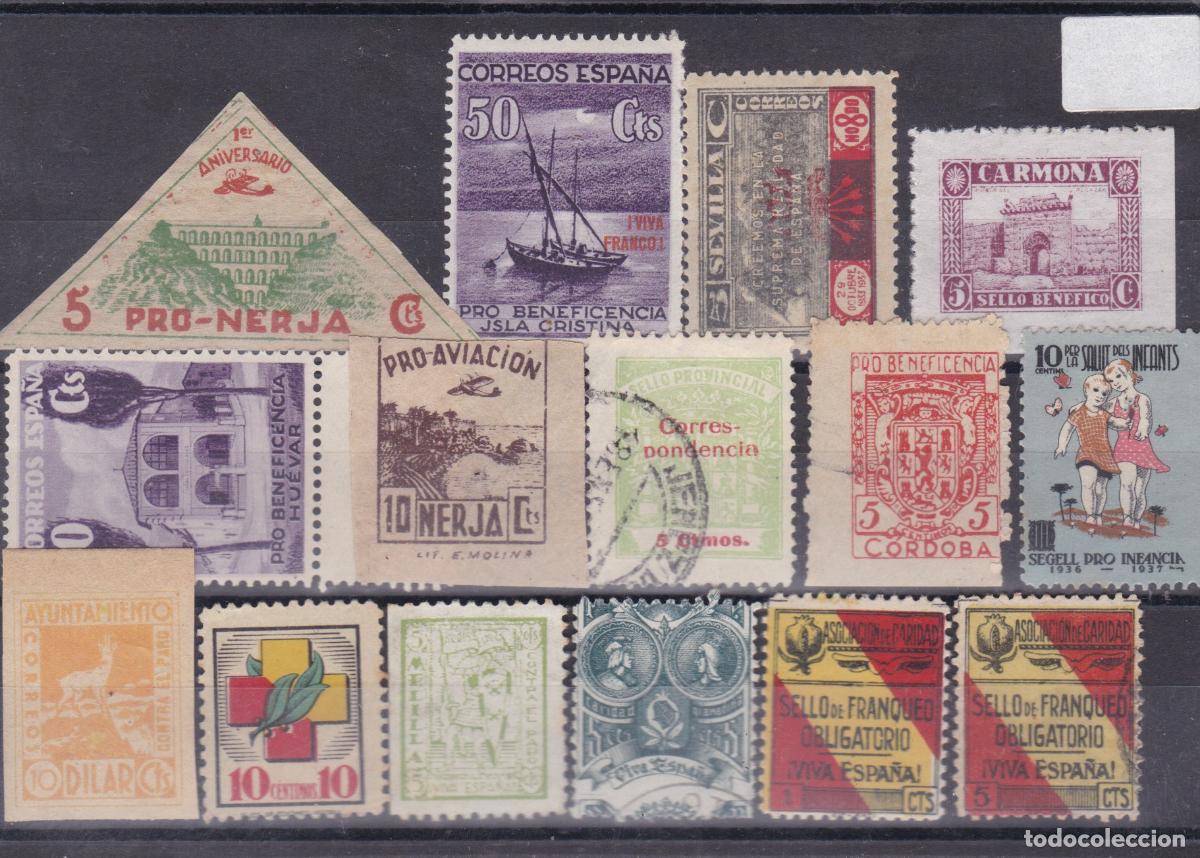 Sellos: FC-255-GUERRA CIVIL . Lote 15 VI&Ntilde;ETAS