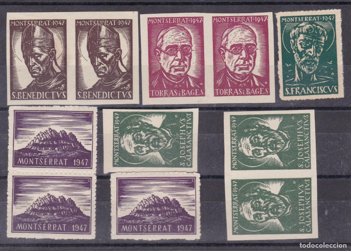 Sellos: FC-116-Lote 11 VI&Ntilde;ETAS MONTSERRAT 1947 . Dentadas/ Sin Dentar ** Sin Fijasellos. LUJO