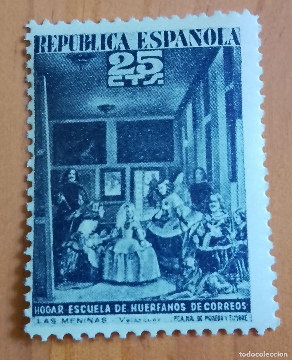 Sellos: 25 CTS, HOGAR ESCUELA DE HU&Eacute;RFANOS DE CORREOS - LAS MENINAS DE VEL&Aacute;ZQUEZ