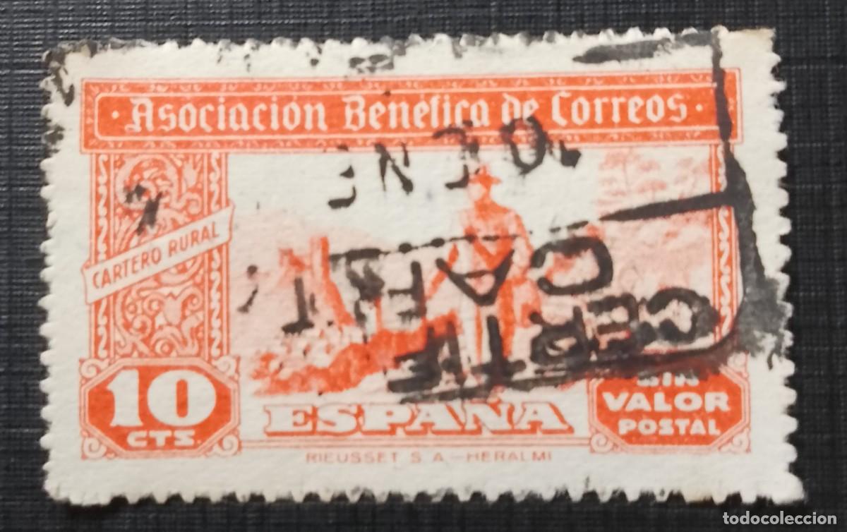 Sellos: 10 CTS - ASOCIACI&Oacute;N BENEFICA DE CORREOS - SIN VALOR POSTAL - CARTERO RURAL
