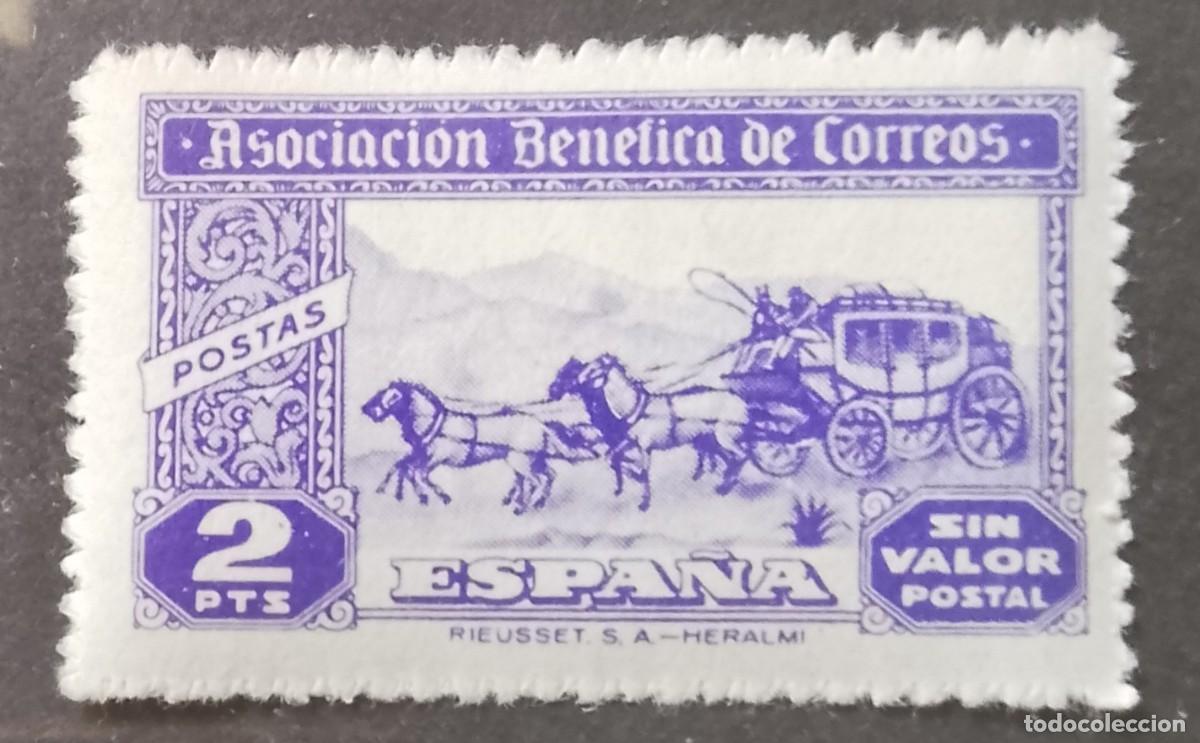 Sellos: 2 CTS. - ASOCIACI&Oacute;N BEN&Eacute;FICA DE CORREOS - SIN VALOR POSTAL - POSTAS