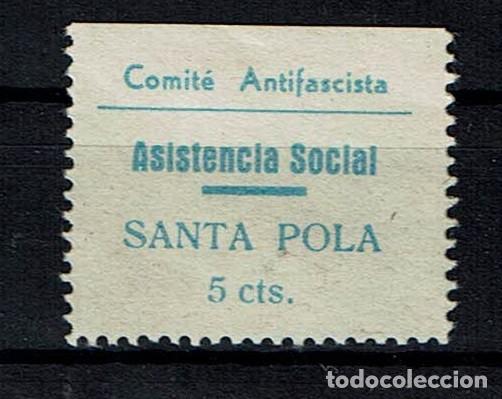 Sellos: ESPA&Ntilde;A GUERRA CIVIL SANTA POLA EN AZUL MH