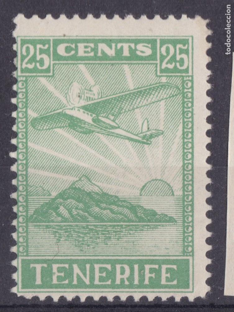 Sellos: AA16- Guerra Civil. Locales /Ben&eacute;ficos . TENERIFE 10 * Inapreciable se&ntilde;al de fijasellos