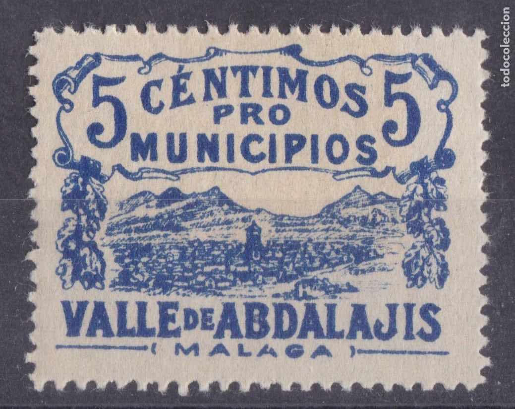 Sellos: AA16- Guerra Civil. Locales /Ben&eacute;ficos . VALLE DE ABDALAJIS M&aacute;laga * Ligera Se&ntilde;al