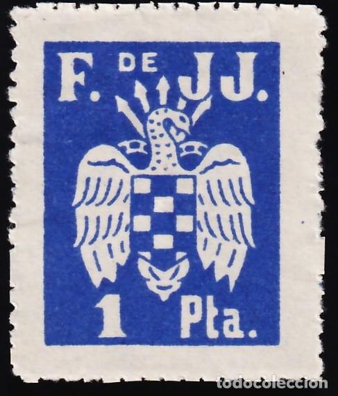 Sellos: Falange Espa&ntilde;ola, (S.E.U.), 1 pts. azul