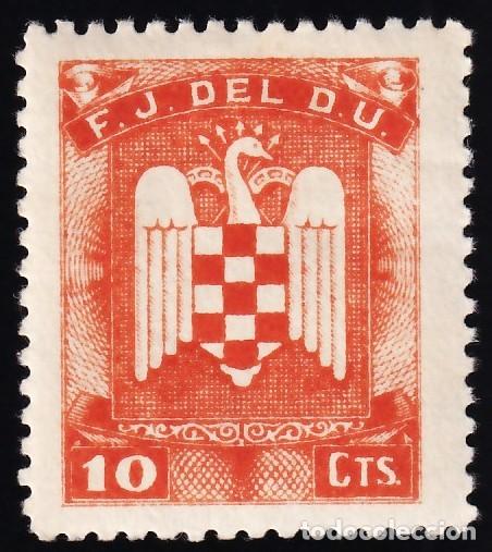 Briefmarken: Falange Espa&ntilde;ola, F.J. del D.U. (S.E.U.), 10 c. naranja
