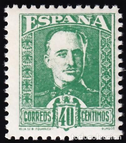 Sellos: Franco, Ensayo de Color, 40 cts verde oscuro
