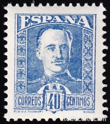 Sellos: Franco, Ensayo de Color, 40 cts. azul claro