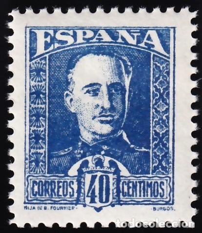 Sellos: Franco, Ensayo de Color, 40 cts. azul oscuro