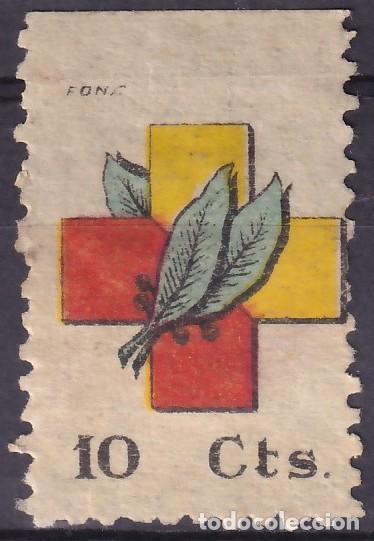 Sellos: Frentes y Hospitales, 10 cts, [&rdquo;FONS&rdquo; en la parte superior.]