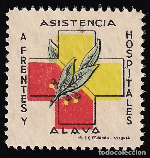 Sellos: ALAVA, Frentes y Hospitales, [colores desplazados.]