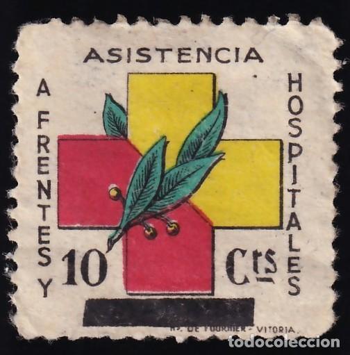 Sellos: Frentes y Hospitales. [MADRID, tachado con barra negra.]