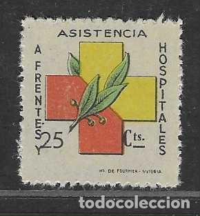 Sellos: VI&Ntilde;ETAS, 25 CTS. - ASISTENCIA A FRENTES Y HOSPITALES- VER FOTOS