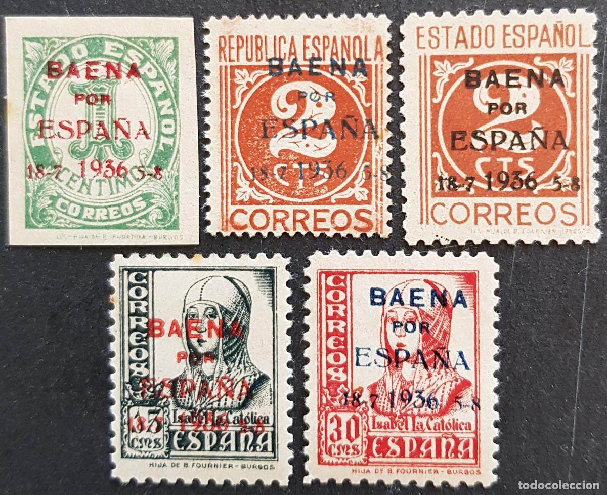 Sellos: Espa&ntilde;a a&ntilde;o 1937 Emisiones Locales Patri&oacute;ticas Baena