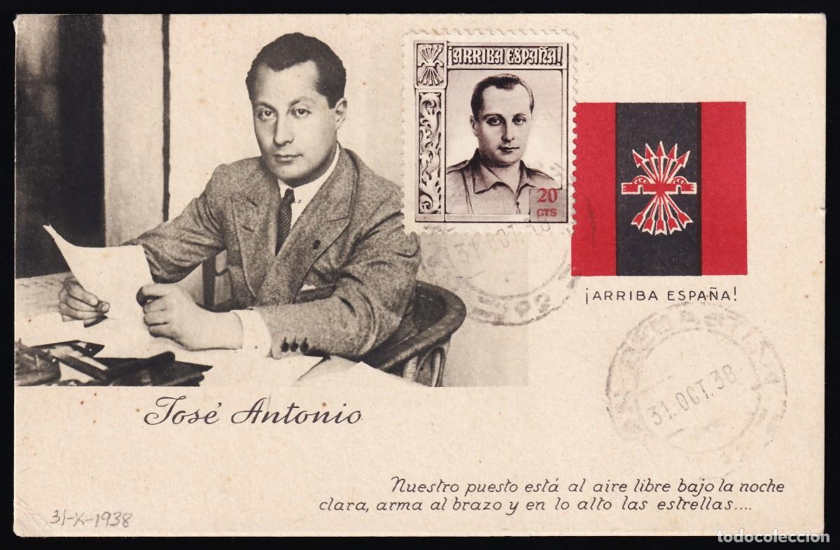 Sellos: Tarjeta circulada de Jose Antonio, Franqueo Ben&eacute;fico