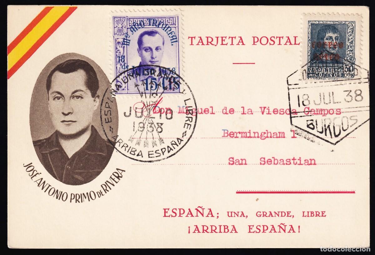 Sellos: Tarjeta de Jose Antonio, Mat. Especiales