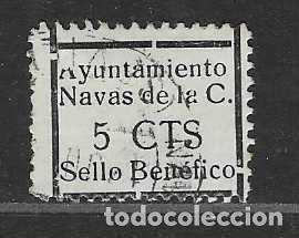 Sellos: NAVAS DE LA C.-.SEVILLA- 5 CTS,.VARIEDAD,- A de AYUNTAMIENTO ROTA- CARIDAD.-, VER FOTOS