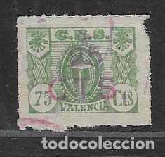 Sellos: VALENCIA 25 CTS, SOBRE 75 CTS.- C.N.S..-, VER FOTOS
