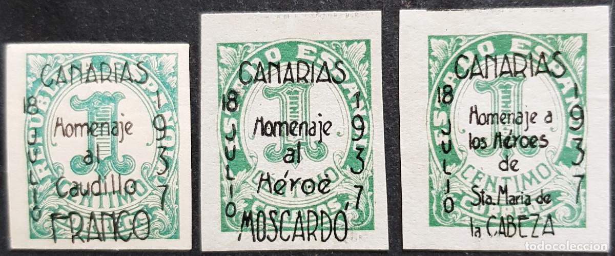 Sellos: Espa&ntilde;a a&ntilde;o 1937 Emisiones Locales Patri&oacute;ticas Santa cruz de Tenerife