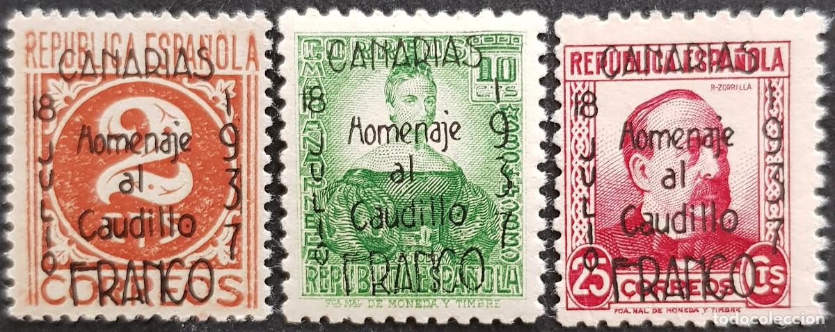 Sellos: Espa&ntilde;a a&ntilde;o 1937 Emisiones Locales Patri&oacute;ticas Santa cruz de Tenerife