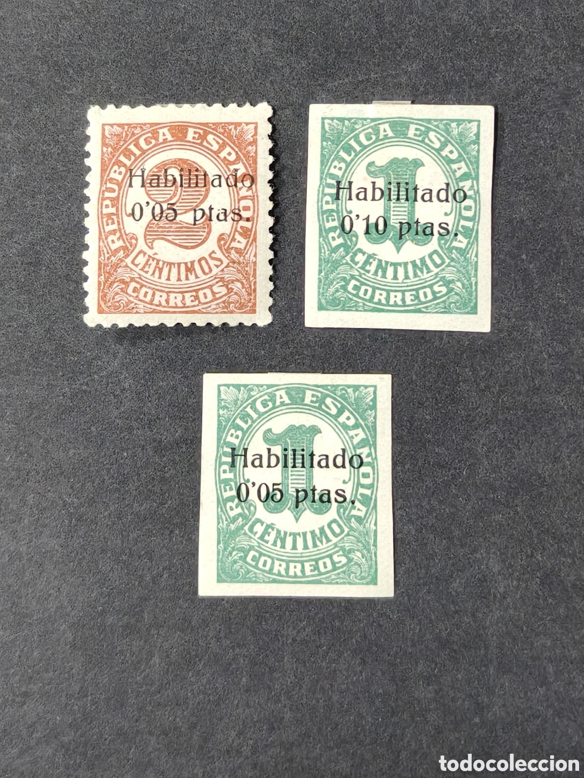 Sellos: ESPA&Ntilde;A 3 sellos GUERRA CIVIL SELLOS BALEARES SERIE EMITIDA EN A&Ntilde;O 1936 SELLOS NUEVOS *