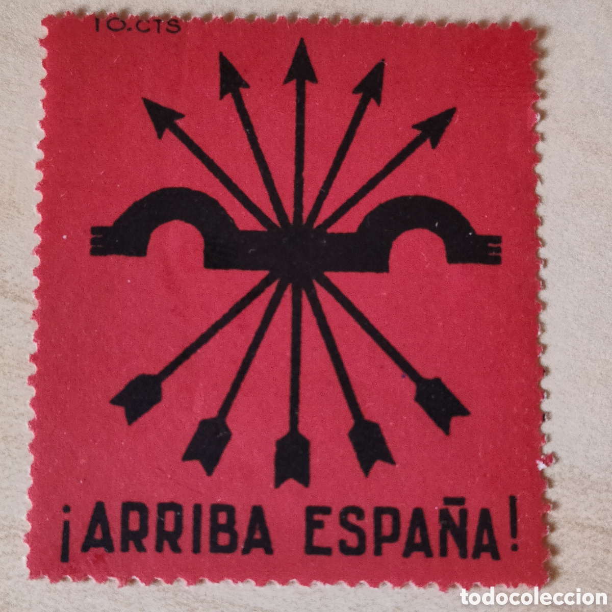 Sellos: a77 Falange 50x40mm FET de la JONS Arriba Espa&ntilde;a Allepuz 111