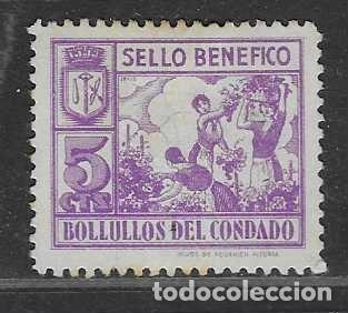 Sellos: BOLLULLOS...-HUELVA-5 CTS. -SELLO BENEFICO-- VER FOTOS