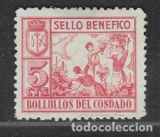 Sellos: BOLLULLOS...-HUELVA-5 CTS. -SELLO BENEFICO-- VER FOTOS
