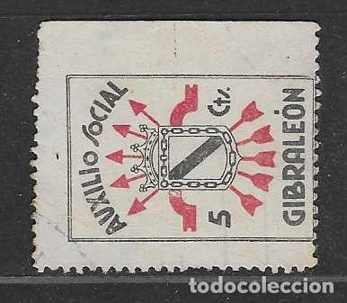 Sellos: GIBRALEON.-HUELVA-5 CTS. -AUXILIO SOCIAL-- VER FOTOS