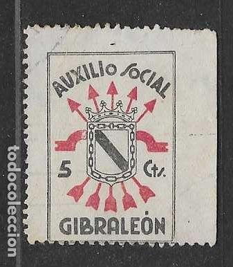 Sellos: GIBRALEON.-HUELVA-5 CTS. -AUXILIO SOCIAL-- VER FOTOS