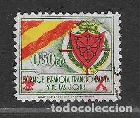 Sellos: NAVARRA- 50 CTS.- FALANGE ESPA&Ntilde;OLA-VER FOTOS