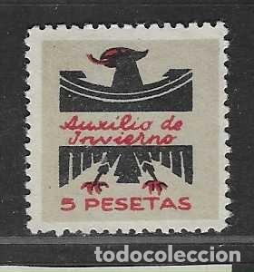 Sellos: VI&Ntilde;ETA, 5 PTAS- CARMIN-AUXILIO DE INVIERNO- -VER FOTOS
