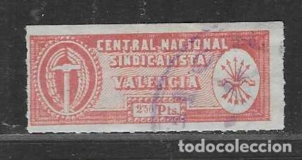 Sellos: VALENCIA, 2,50 PTAS-.CENTRAL NACIONAL SINDICALISTA-VER FOTOS