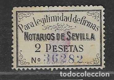 Sellos: SEVILLA, 2 PTAS.-PARA LEGITIMACIONES DE FIRMAS-VER FOTOS