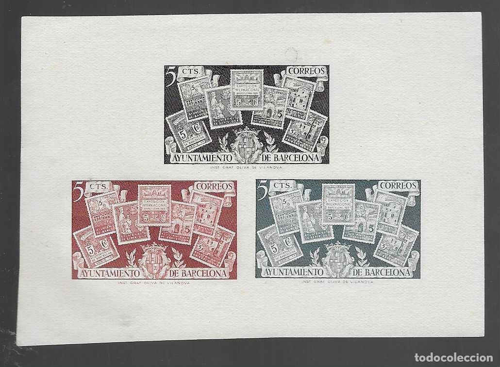 Sellos: BARCELONA, HOJITA SIN DENTAR- EDIFIL, NE 31s-MIDE: 12 X 8.50 C.M.- SIN GOMA.-VER FOTOS