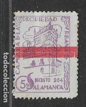 Sellos: SALAMANCA.- 5 CTS-,-CAMARA DE LA PROPIEDAD URBANA-VER FOTOS