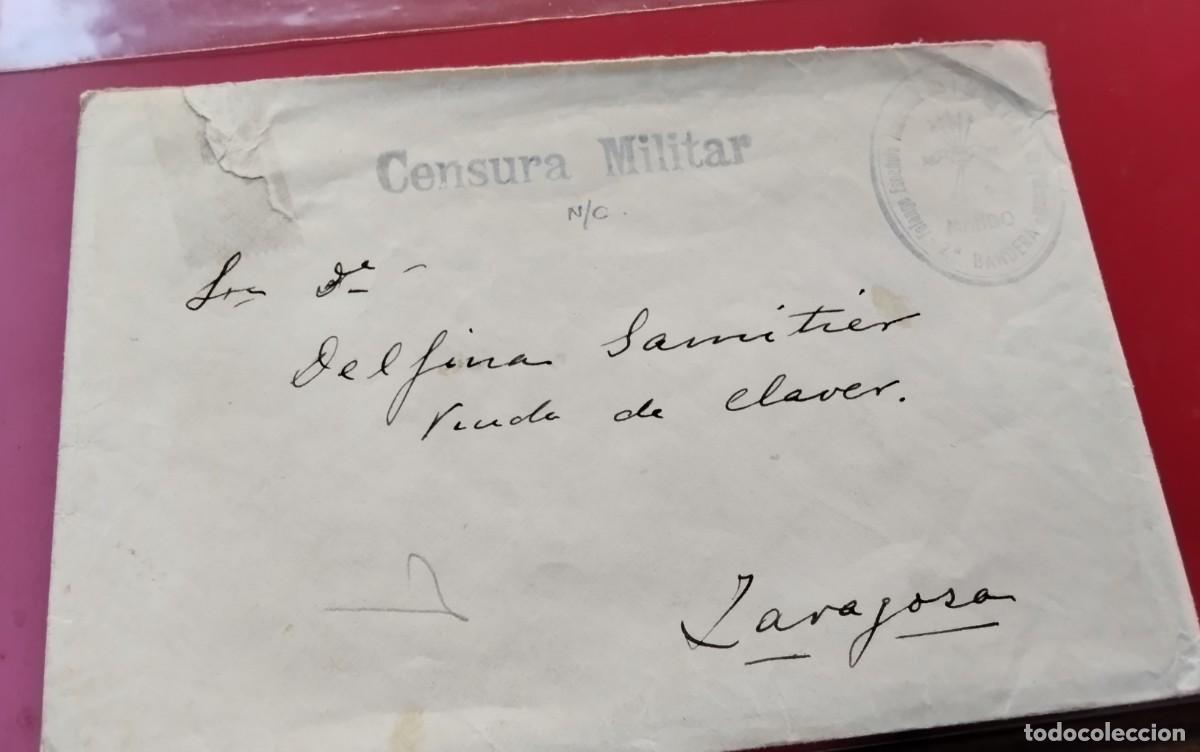 Sellos: GUERRA CIVIL SOBRE CIRCULADO DE ALGEMESI A ZARAGOZA CON CENSURA MILITAR VER DESCRIPCION