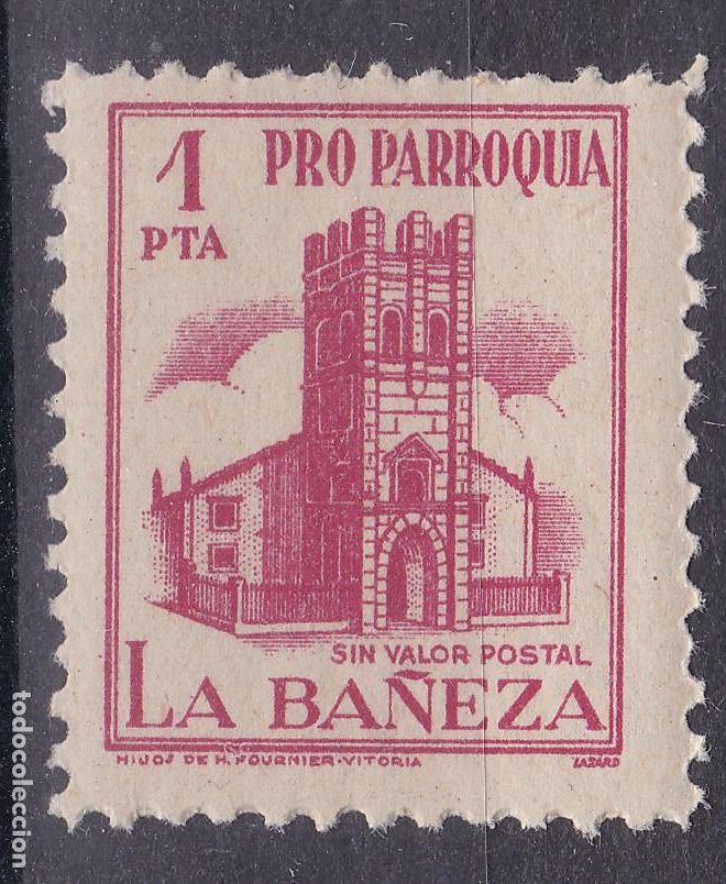 Sellos: SS2- PARAFISCALES Pro Parroquia LA BA&Ntilde;EZA 1 Pta ** Sin Fijasellos LUJO. Pie Fournier