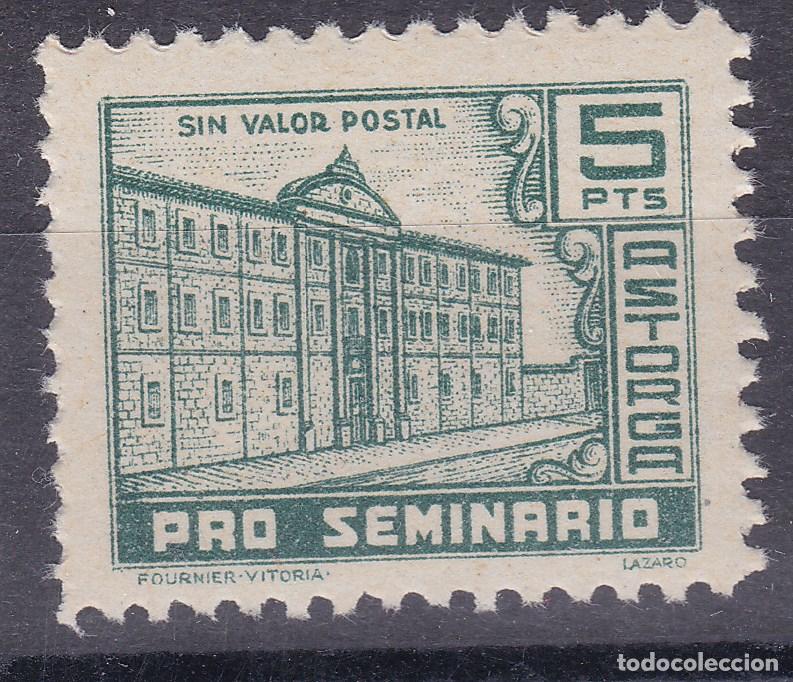 Sellos: SS3- PARAFISCALES Pro SEMINARIO ASTORGA 5 Ptas ** Sin Fijasellos LUJO. Pie Fournier