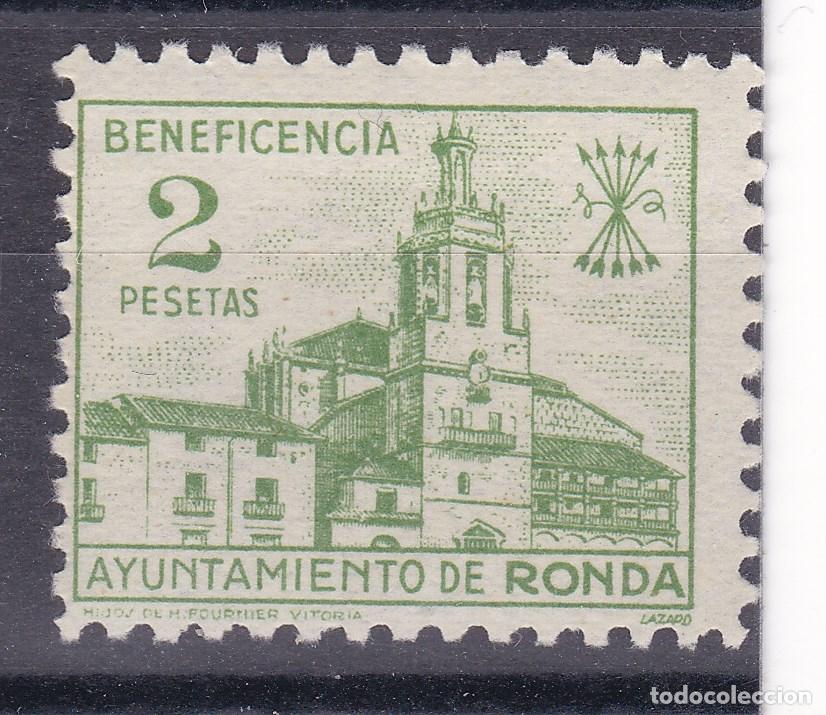Sellos: SS3-FISCALES MUNICIPALES Beneficencia RONDA 2 Ptas ** Sin Fijasellos .LUJO. Pie Fournier.