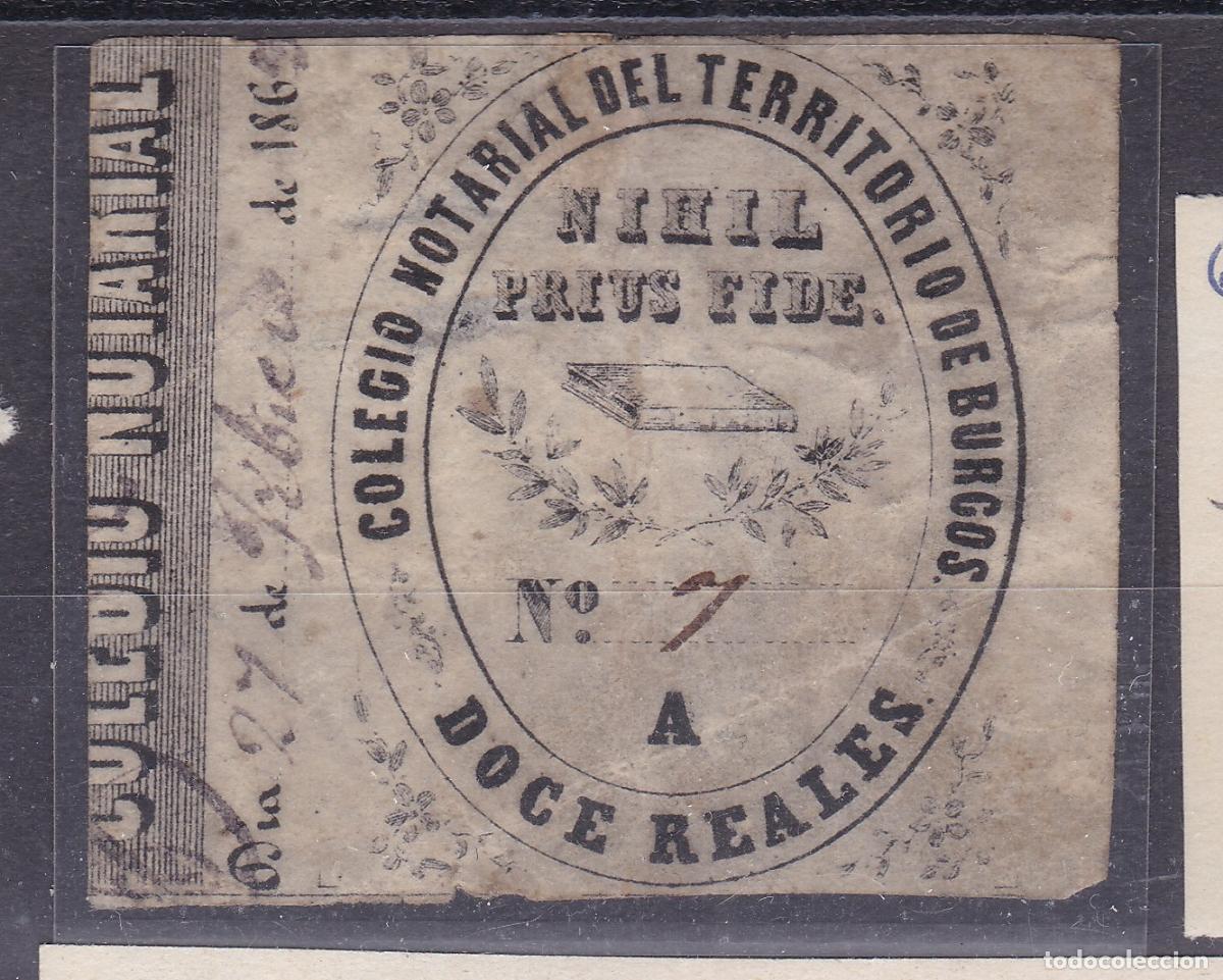 Sellos: FC-183-Fiscales Sello Colegio Notarial BURGOS 12 Reales
