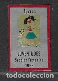 Sellos: VI&Ntilde;ETA.- 1 PTA.-JUVENTUDES, SECCION FEMENINA.-VER FOTOS